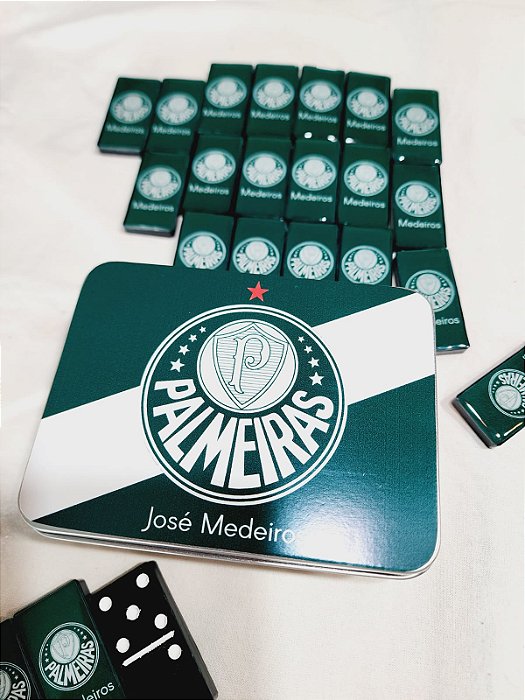 Dominó Personalizado Time do Palmeiras/ Fundo verde