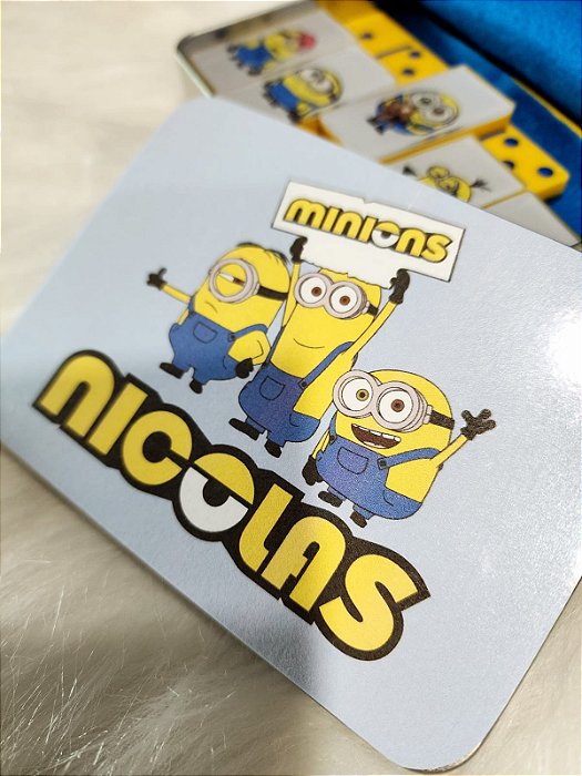 Dominó Personalizado do Desenho Os Minions com nome