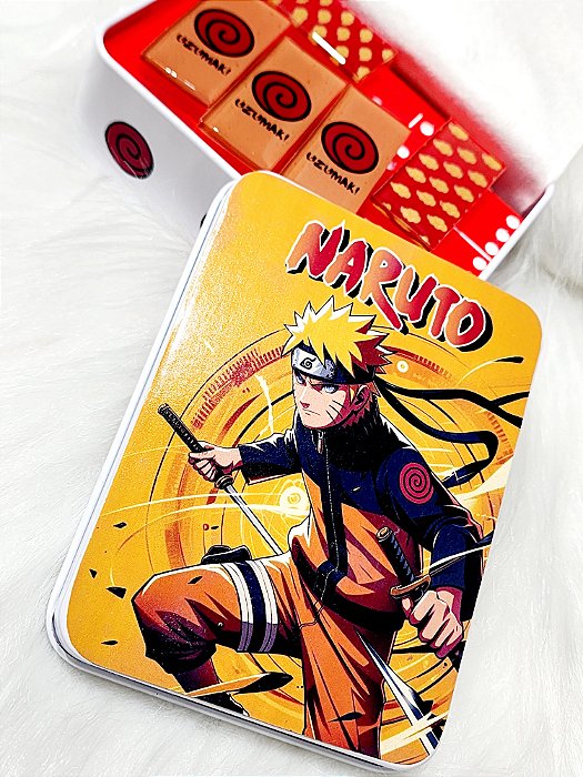 Dominó Personalizado do Anime Naruto em Neon
