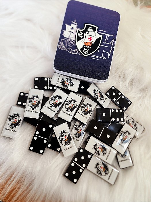Dominó Personalizado Time do Vasco Da Gama/ Fundo preto