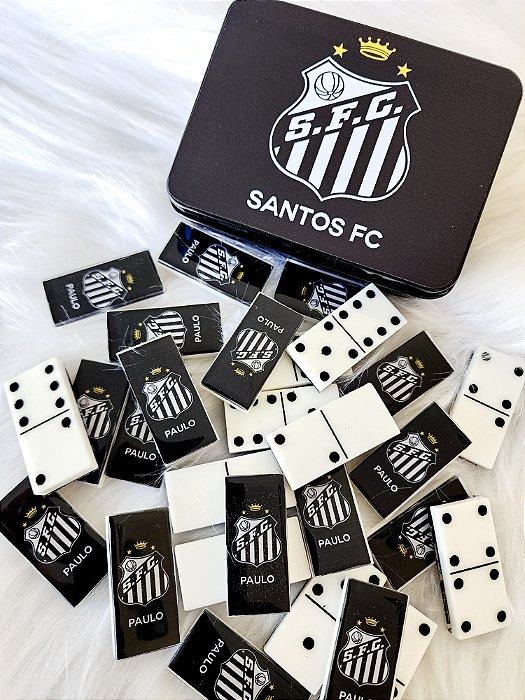 Dominó Personalizado Time do Santos/ Fundo branco