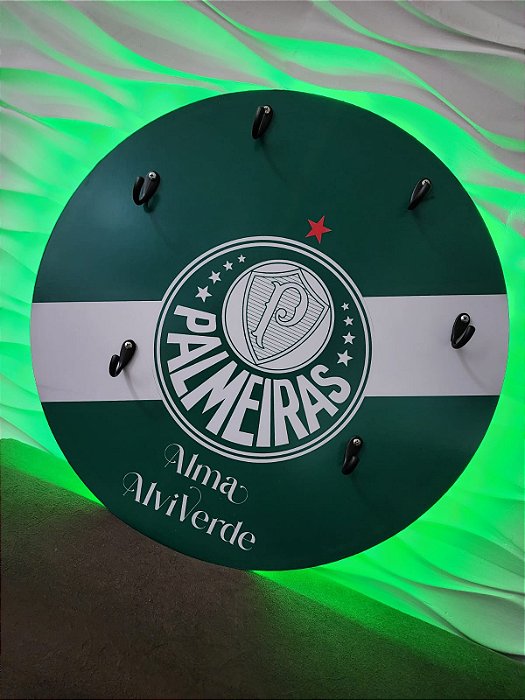 Porta Canecas de Parede modelo Emblema do Palmeiras