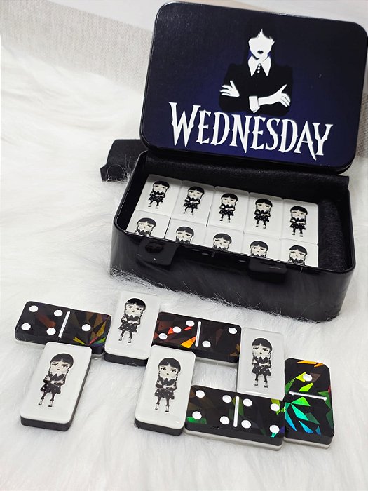 Dominó Personalizado Holográfico Wandinha Adans - Wednesday