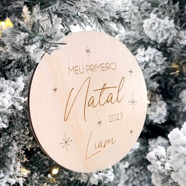 Plaquinha "Meu Primeiro Natal"