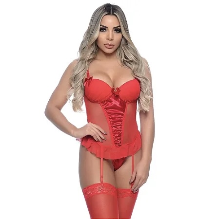 ESPARTILHO EM TULE COM DETALHES EM CETIM, STRASS E LAÇOS