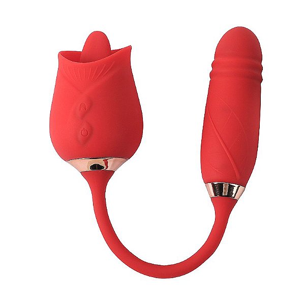 ROZA -  VIBRADOR VAI E VEM E LINGUINHA