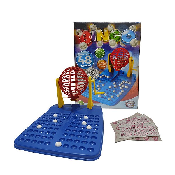 Bingo Infantil Jogo Brinquedo Globo 48 Cartelas 90 Bolinhas