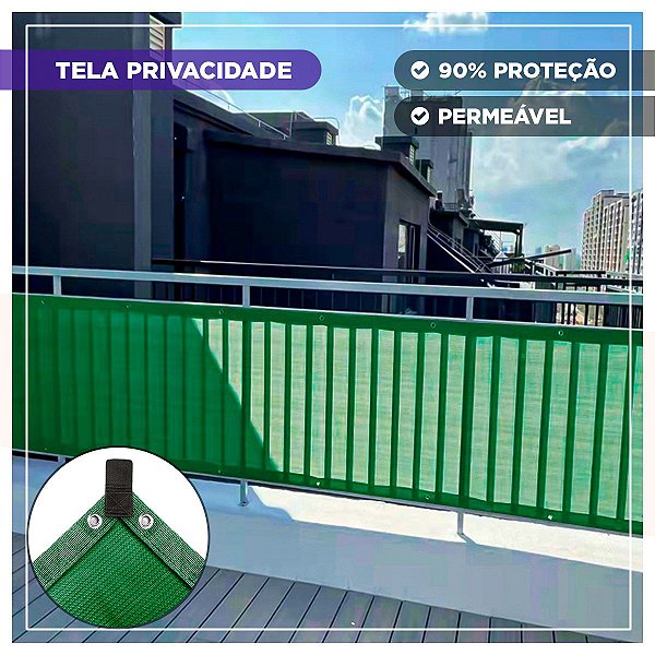 Tela Privacidade e Proteção Verde 1x3