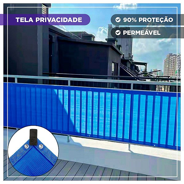 Tela Privacidade e Proteção Azul 1x6