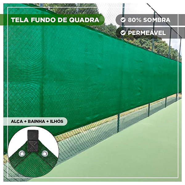 Tela Fundo De Quadra Esportiva Verde 2m x 16m