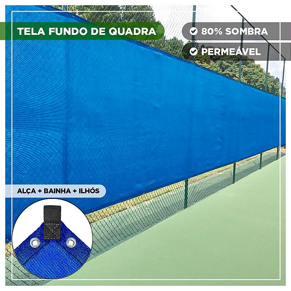 Tela Fundo De Quadra Esportiva Azul 2m x 16m