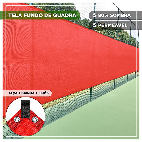 Tela Fundo De Quadra Esportiva Vermelha 2m x 16m