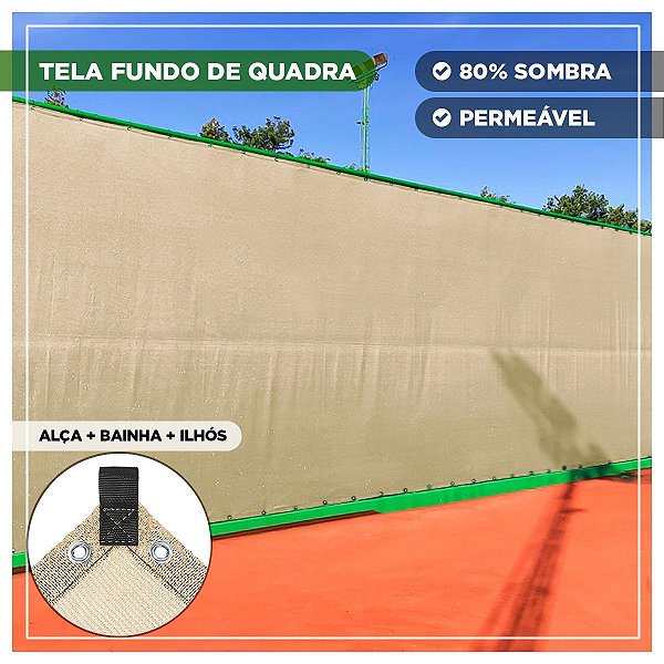 Tela Fundo De Quadra Esportiva Bege 3m x 18m