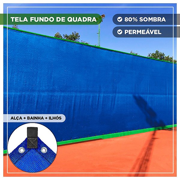 Tela Fundo De Quadra Esportiva Azul 3m x 18m