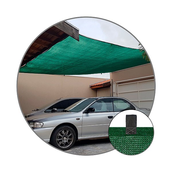 Tela Sombrite Verde 80% 3x2 Sombreamento Toldo Garagem
