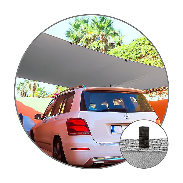 Tela Sombrite Cinza 90% 4x7 Sombreamento Toldo Garagem