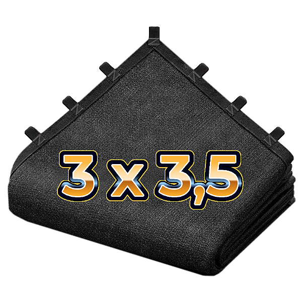 Tela Sombretela 80% 3X3,5 Sombrite Sombreamento Bainha Alças