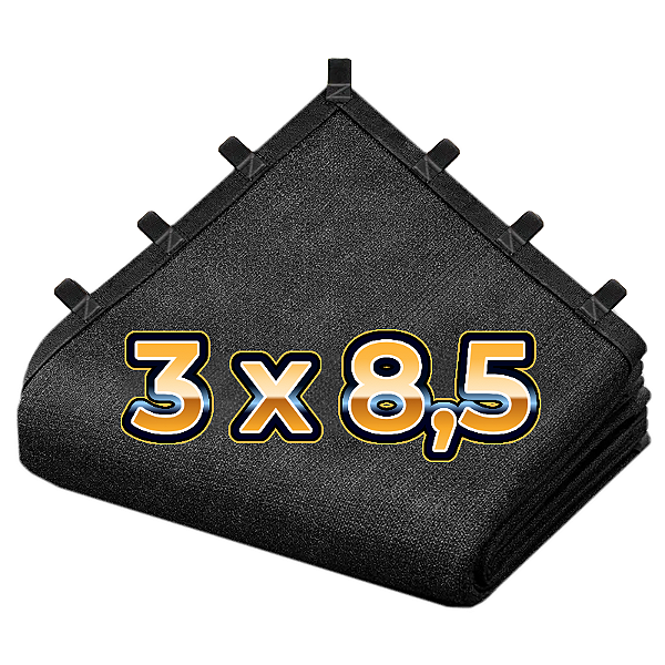 Tela Sombretela 80% 3X8,5 Sombrite Sombreamento Bainha Alças