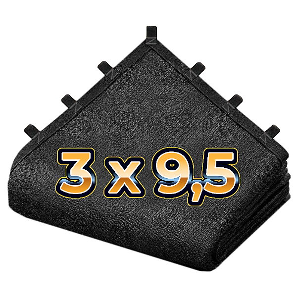 Tela Sombretela 80% 3X9,5 Sombrite Sombreamento Bainha Alças