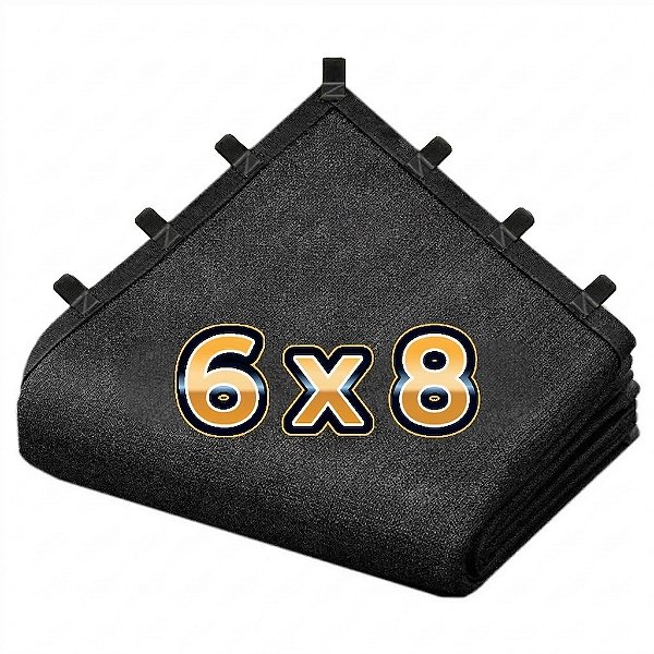 TELA 80% PRETO 6X8 BAINHA E ALÇAS (V02)