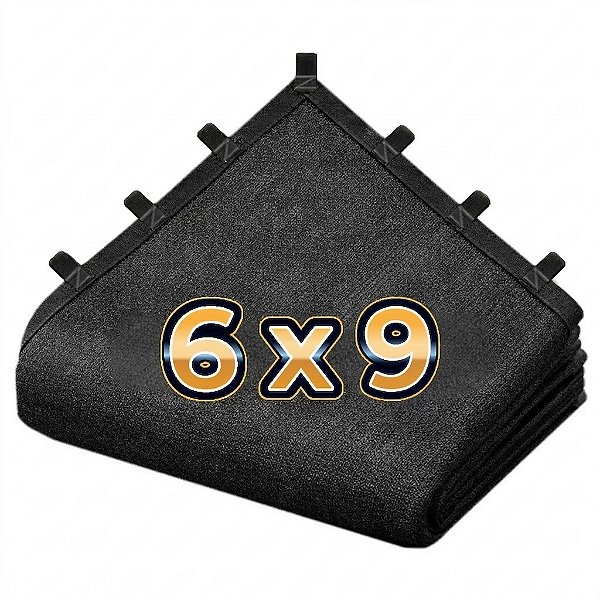 TELA 80% PRETO 6X9 BAINHA E ALÇAS (V02)
