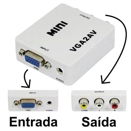 ADAPTADOR CONVERSOR VGA PARA AV | CONVERSOR-VGA---AV