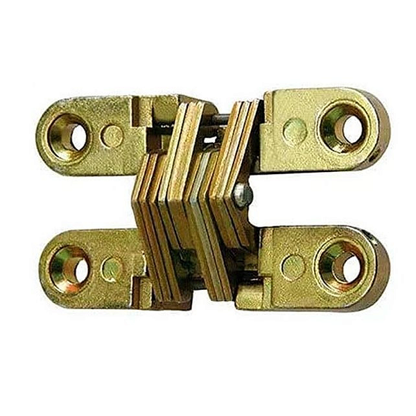 Dobradiça Invisível 70mm Oculta Bicromatizada Liga De Zinco