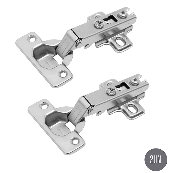 Dobradiça reta 35mm mini caneco p/ porta madeira e aço Rayco