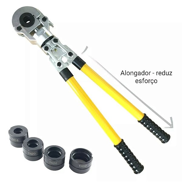 Alicate Para Conexões Tubo pex 16 a 32mm crimpa tubos de água e gás