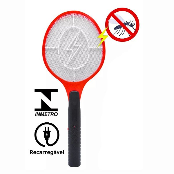 Raquete Elétrica Mata Pernilongo,insetos Recarregável Bivolt