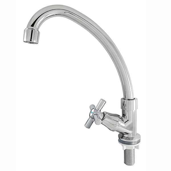 Torneira Para Cozinha 1/2 Pol. De Balcão Cromada Abs Prata