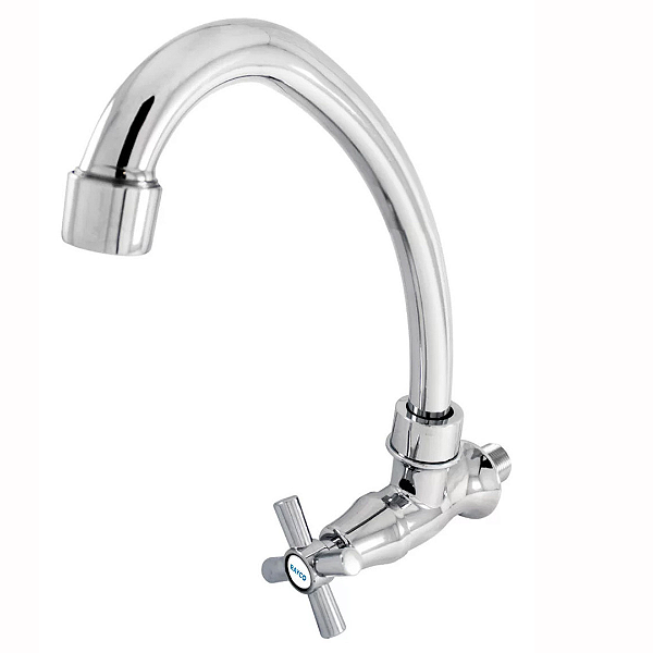 Torneira Para Cozinha 1/2 Pol. De Parede Cromada Abs Prata