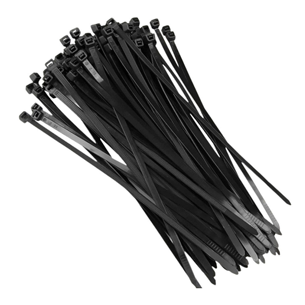 Pacote Com 100 Abracadeira Nylon Enforca Gato 200x 4,8 Preto