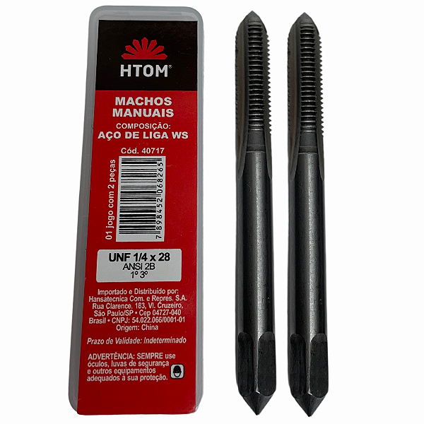 Jogo Macho Manual UNF1/4x28mm  Aço Liga Ws 2pcs Profissional
