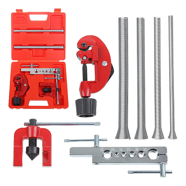 Kit Dobrador Flangeador E Cortador De Tubos Cobre 1/8 A 1/2