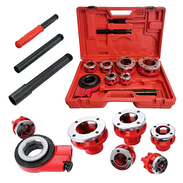 Kit Tarraxa Manual Cano Tubo 1/2 A 2 Pol. Bspt Profissional