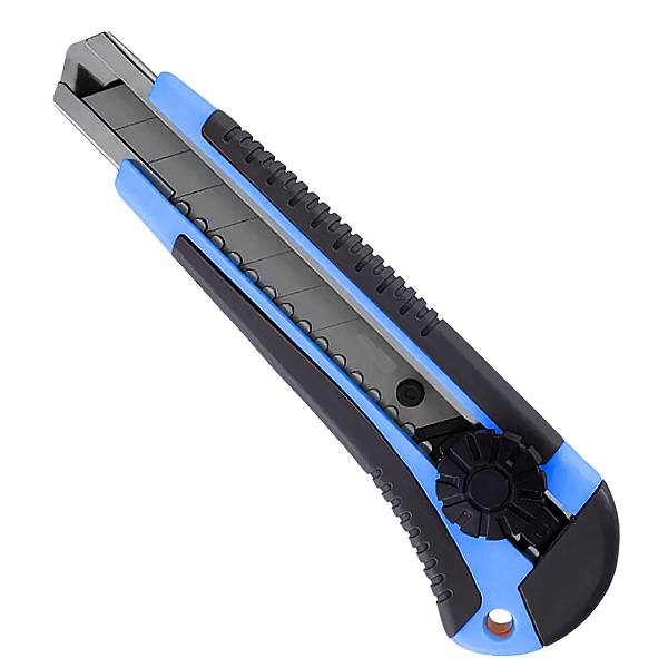 Estilete profissional emborrachado c/ trava 18mm Rayco