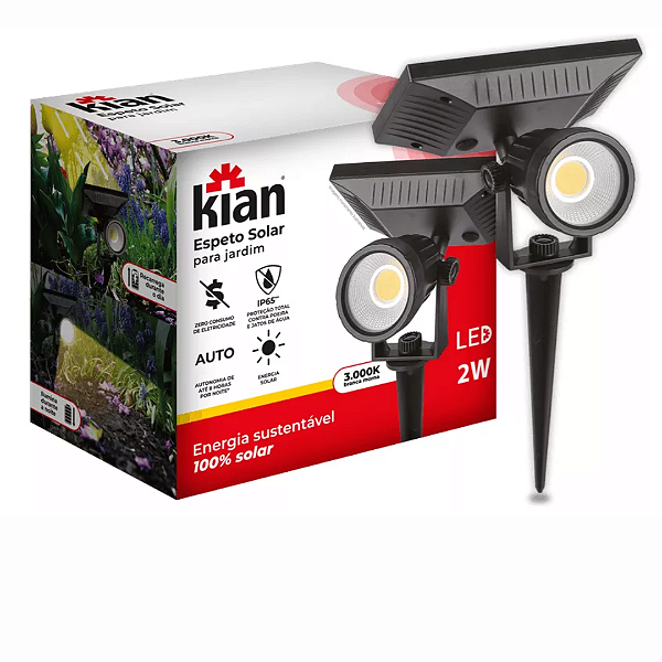 Espeto Jardim Lâmpada de Led 2w Luz Branca fria Potente