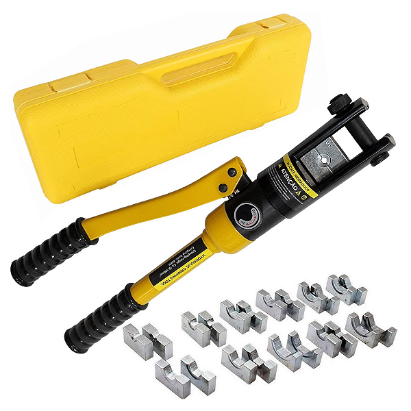 Alicate Hidráulico 10 A 120mm Para Prensar Crimpar Terminais