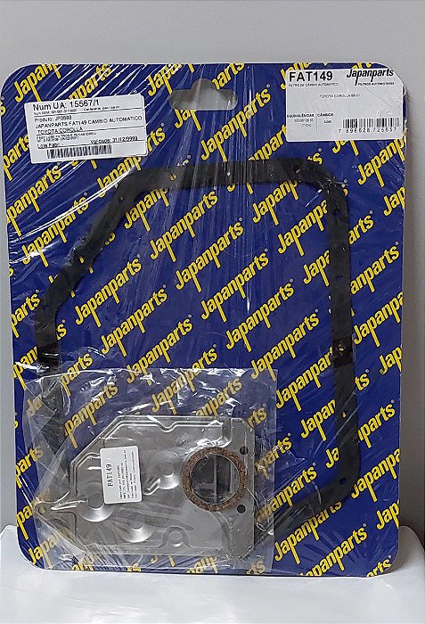 FILTRO DE CÂMBIO AUTOMÁTICO PARA TOYOTA COROLLA 1.8 GASOLINA - FAT149 - (JAPANPARTS)
