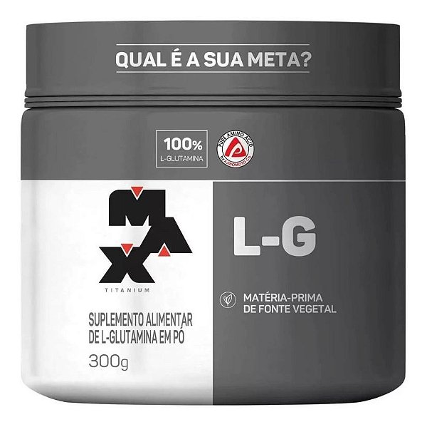 L-G glutamina em pote de 300g - Max Titanium