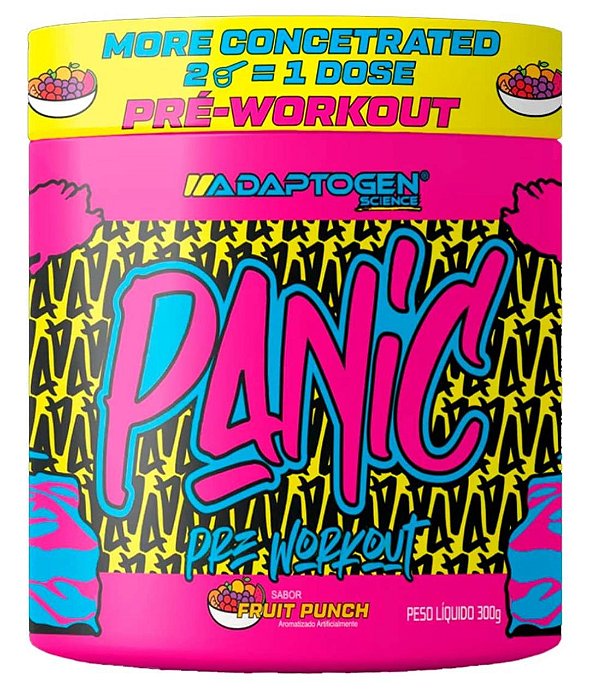 Pré Treino Panic com Beta Alanina 300g - Adaptogen pre treino