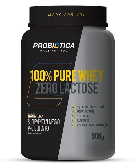 100% Pure Whey  Protein  Zero Lactose 900g - Probiótica