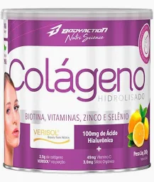 Colágeno Hidrolisado com Acido Hialurônico 200g BodyAction