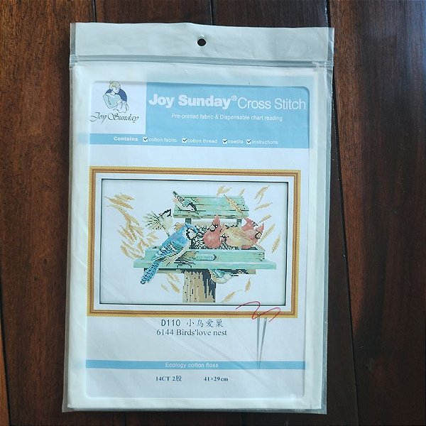 Kit para Bordar Ponto Cruz | Tratador de Passarinhos