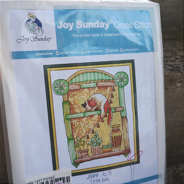 Kit para Bordar Ponto Cruz | Janela de Julho