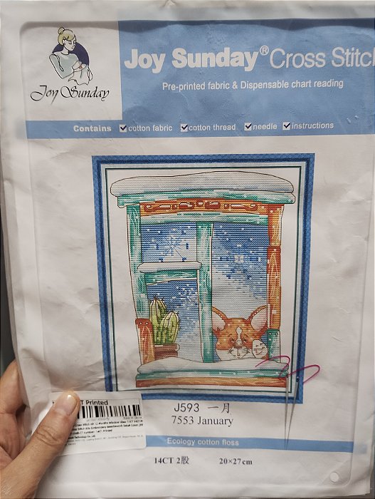 Kit para Bordar Ponto Cruz | Janela de Janeiro