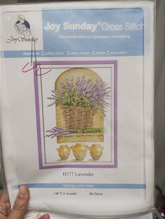 Kit para Bordar Ponto Cruz | Lavandas