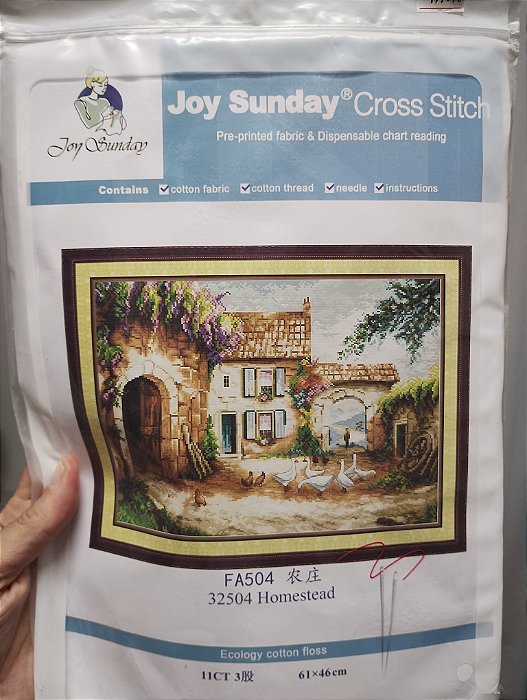 Kit para Bordar Ponto Cruz | Casa de Campo