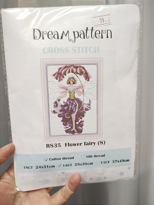 Kit para Bordar Ponto Cruz | Fada 835